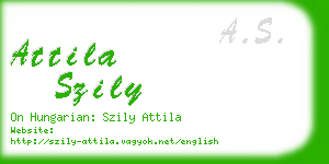 attila szily business card